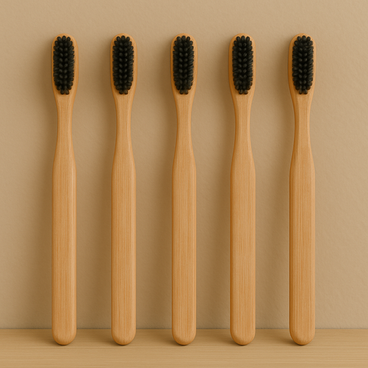 Premium Guest Toothbrush & Toothpaste Set – Wood-Effect Finish