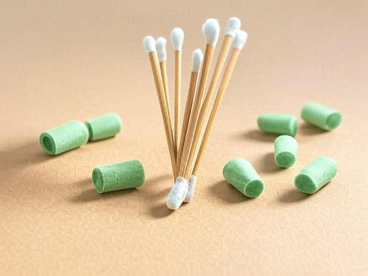 Premium Guest Vanity Set – Cotton Pads, Bamboo Buds & Earplugs (Individually Wrapped)